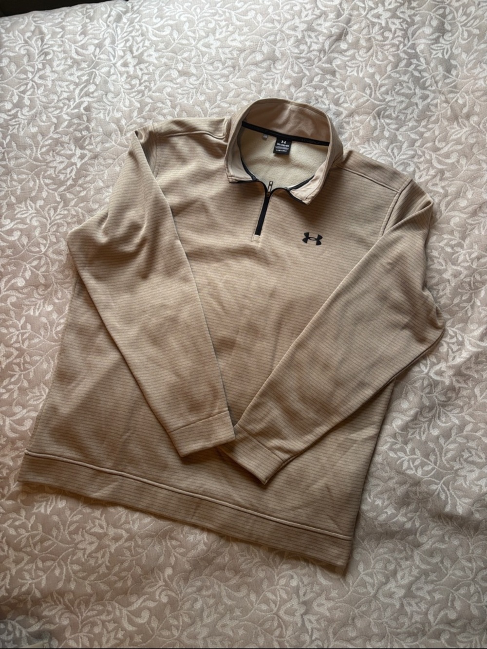Under Armour Tan Heather Quarter-Zip Pullover